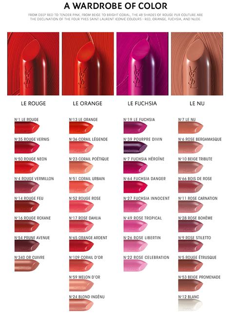 nordstrom ysl lip|ysl lipstick color chart.